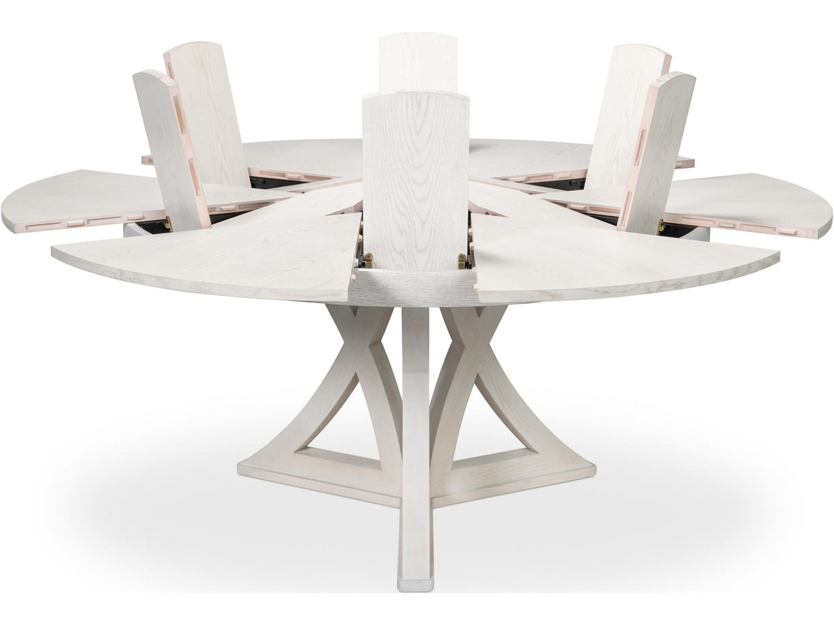 Casual Jupe Extendable Dining Table in Working White Oak