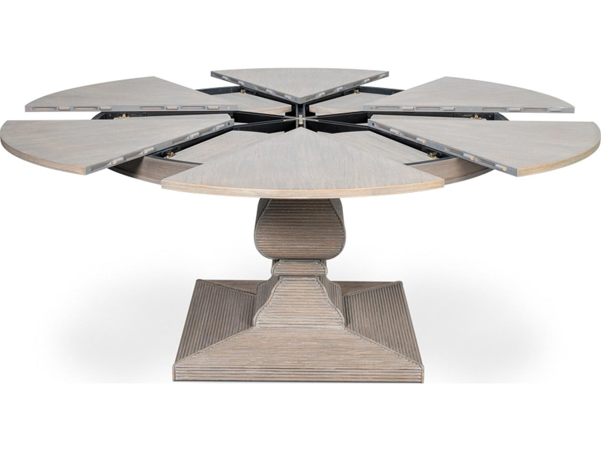 Kelso Round Wood Dining Table in Moonskin Finish