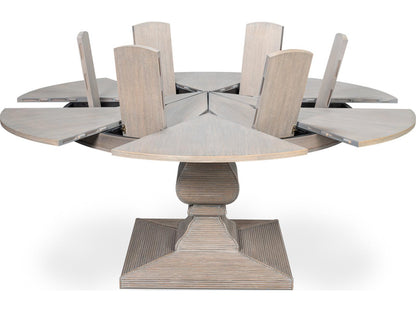 Kelso Round Wood Dining Table in Moonskin Finish