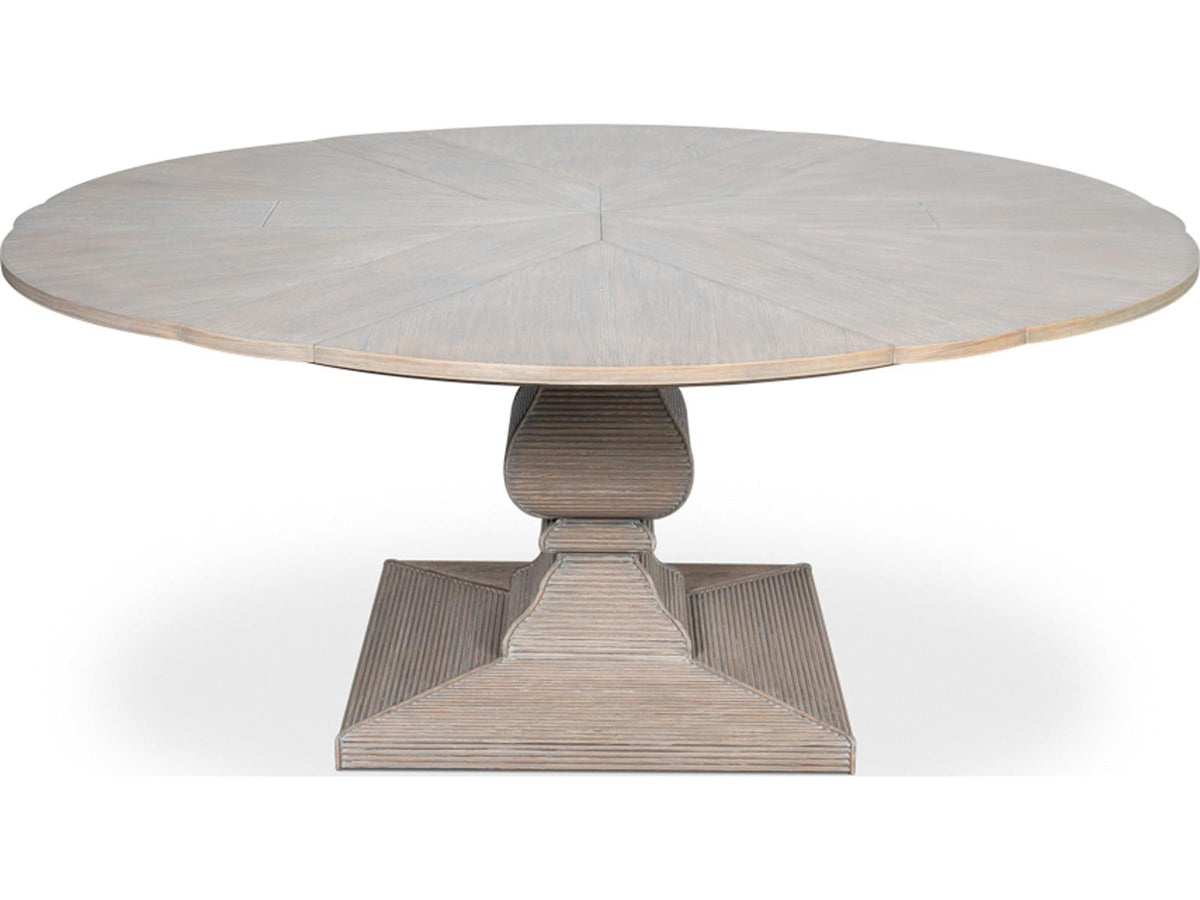 Kelso Round Wood Dining Table in Moonskin Finish