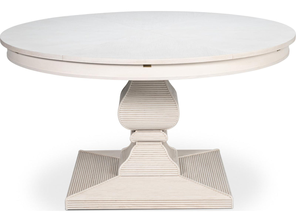 Kelso Jupe Round Dining Table in Working White