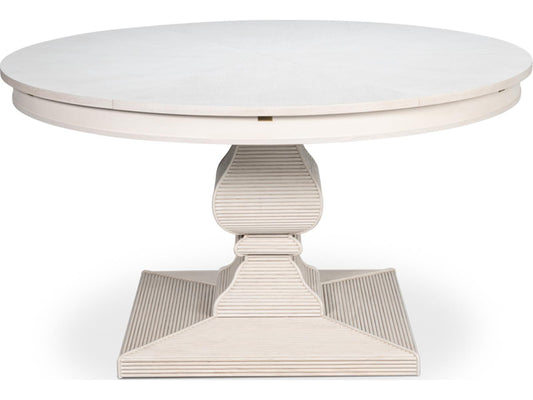 Kelso Jupe Round Dining Table in Working White