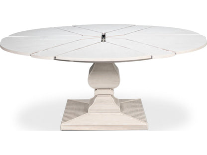 Kelso Jupe Round Dining Table in Working White