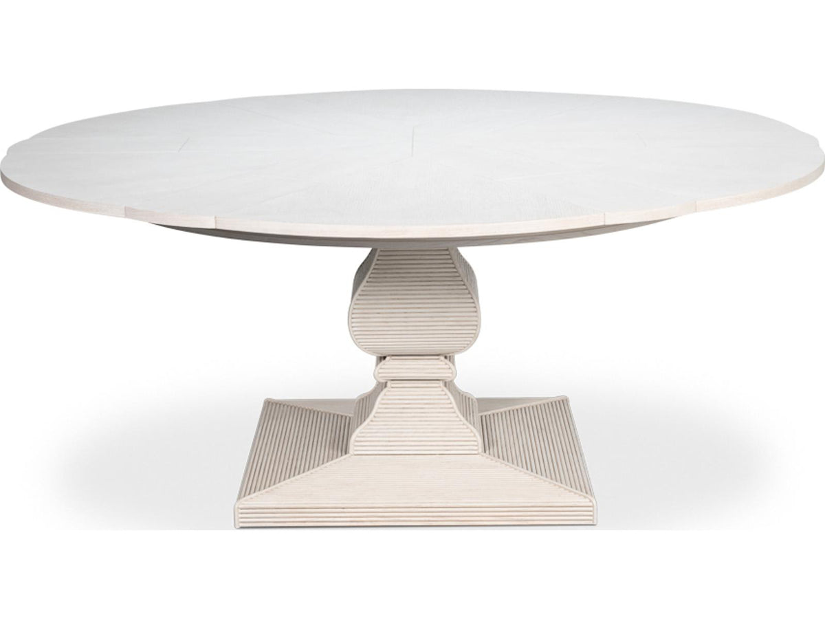 Kelso Jupe Round Dining Table in Working White