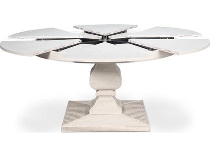 Kelso Jupe Round Wood Dining Table in Working White