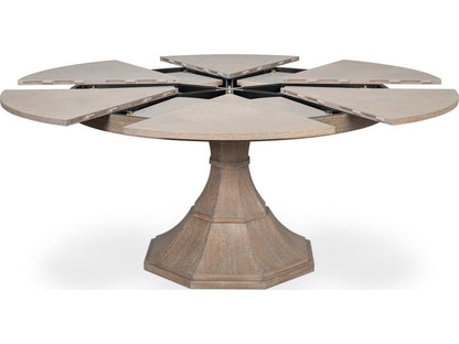 Giselle Round Extendable Dining Table in Moonskin