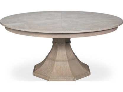 Giselle Round Jupe Extendable Dining Table in Moonskin