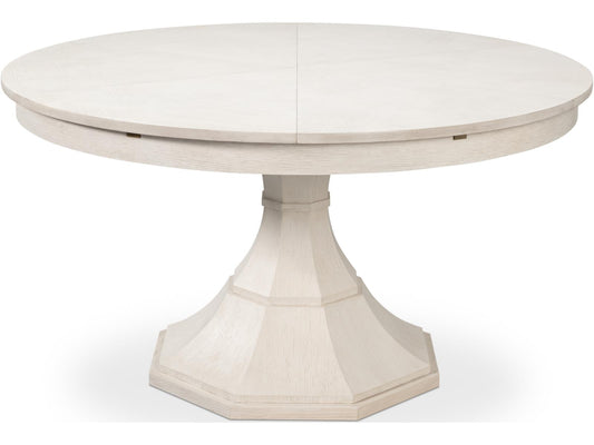 Giselle Jupe Extendable Dining Table in Working White Finish