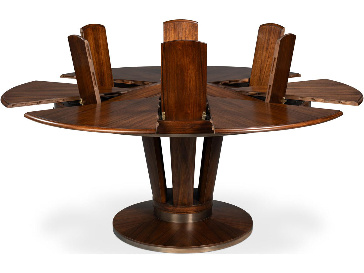 Soho Jupe Round Dining Table in Palladio Paldao Veneer