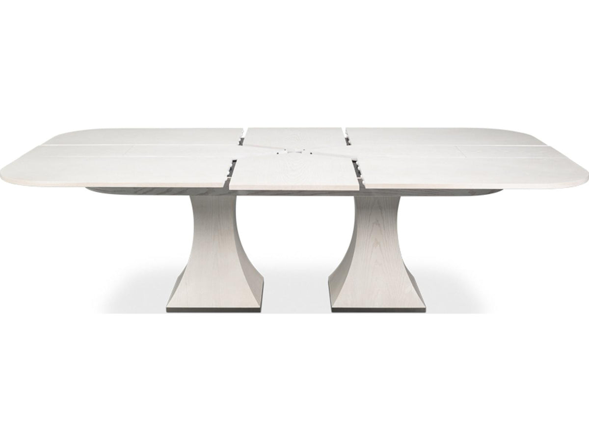 Gramercy Park Rectangular Extendable Dining Table in Working White Ash