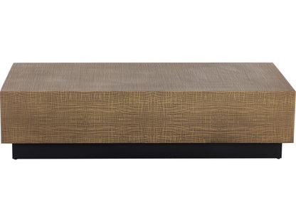 Albans Rectangular Coffee Table in Burnished Brass and Black