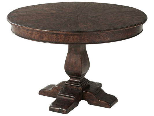 Althorp Victory Oak Jupe Extending Dining Table 56 Inch Diameter