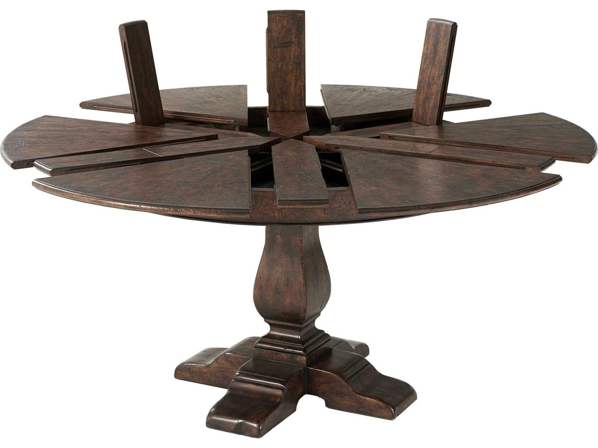 Althorp Victory Oak Jupe Extending Dining Table 56 Inch Diameter