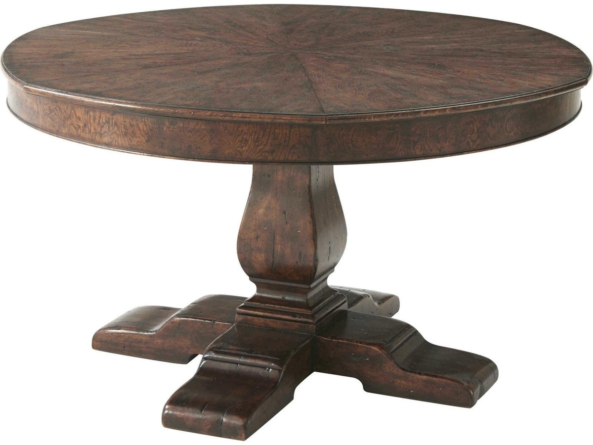 Althorp Victory Oak 72-Inch Circular Extending Dining Table