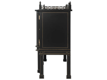 62" Mahogany Wood Antique Gold Gilt Italian Sideboard