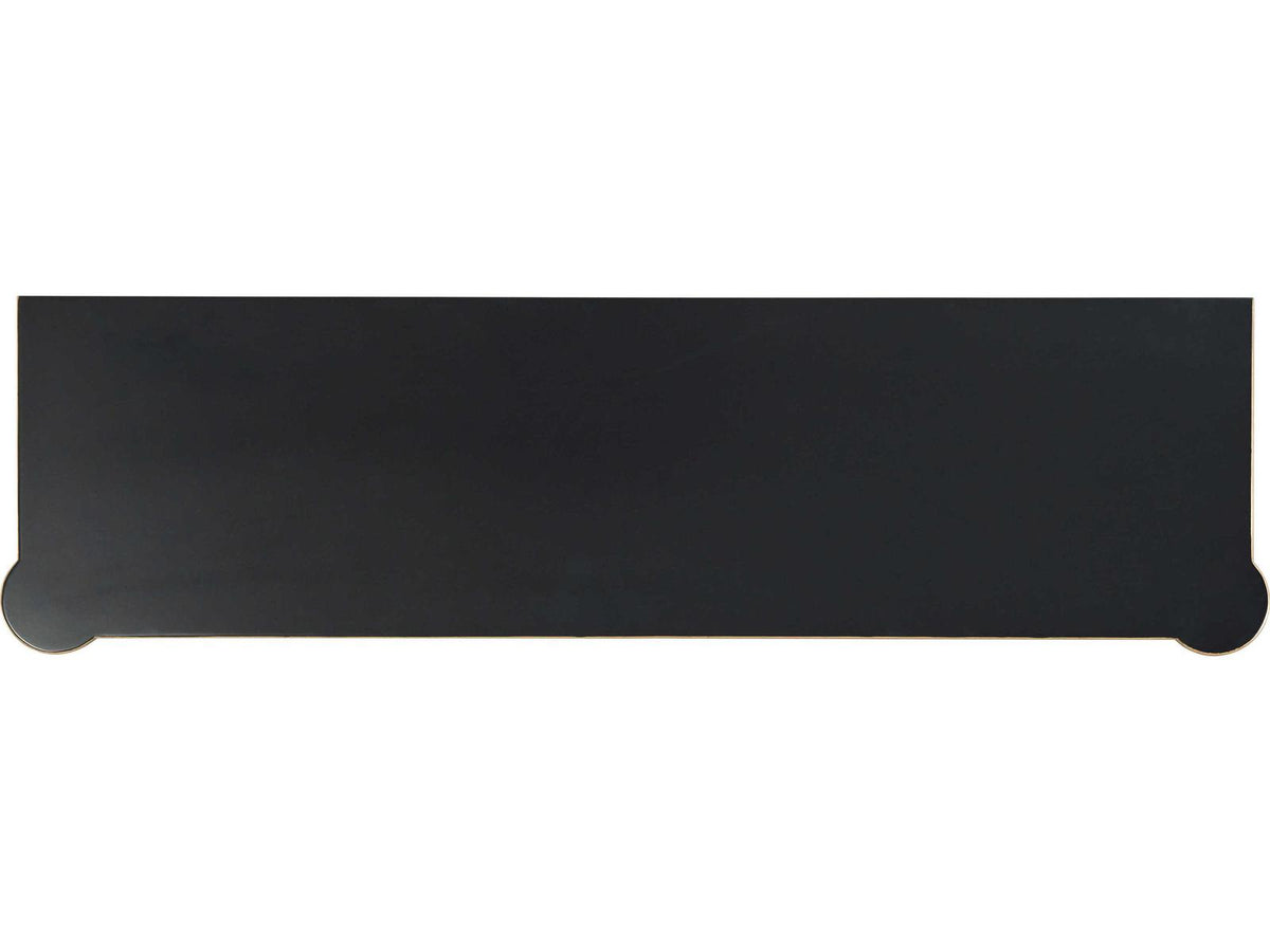 45" Mahogany Wood Chinoiserie Antique Gold Gilt Black Sideboard
