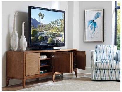 Home Palm Desert Sierra Madre 86-Inch Media Console TV Stand in Sundrenched Sierra Tan
