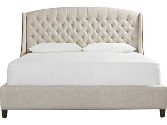 Halston Bed White Upholstered King Panel