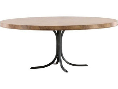 Rendition 72-Inch Round Wood Dining Table in Mocha