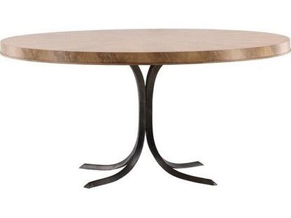 Rendition 72-Inch Round Wood Dining Table in Mocha