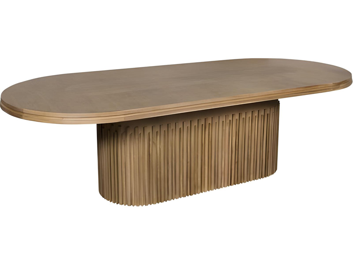 Edge 120-Inch Oval Dining Table in Camel Walnut