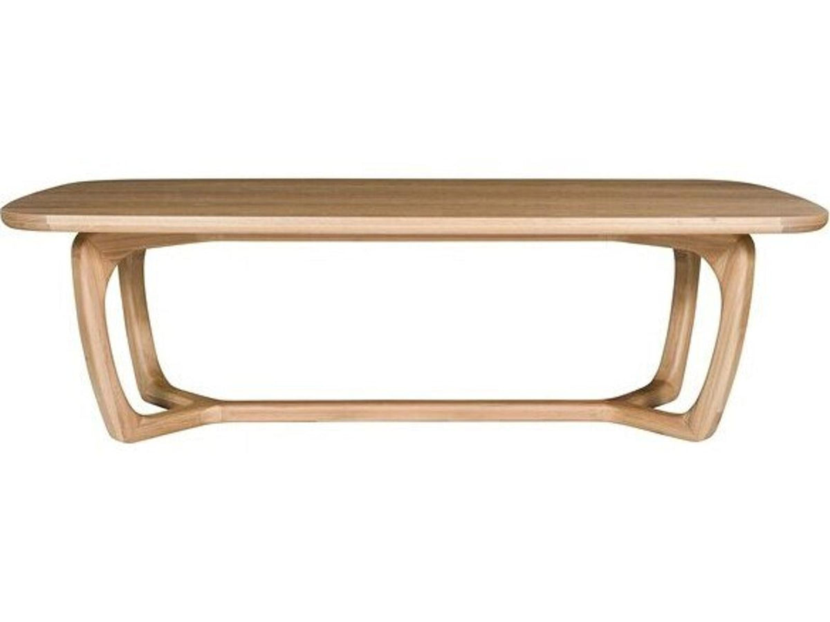 Form 98-Inch Rectangular Trestle Dining Table in Wheat Oak