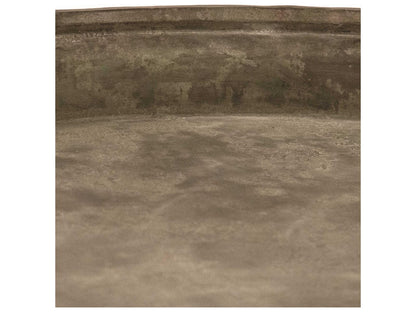 Square Metal Coffee Table in Distressed Rustic Bronze