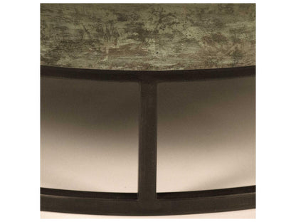 Square Metal Coffee Table in Distressed Rustic Bronze