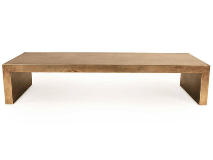 Aristide Rectangular Coffee Table in Distressed Gold