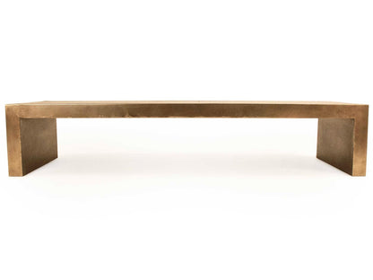 Aristide Rectangular Coffee Table in Distressed Gold