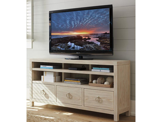 Promontory Media Console in Sailcloth Finish