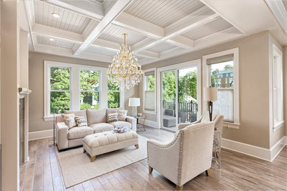 Gold-Finish Crystal Strand Transitional Chandelier