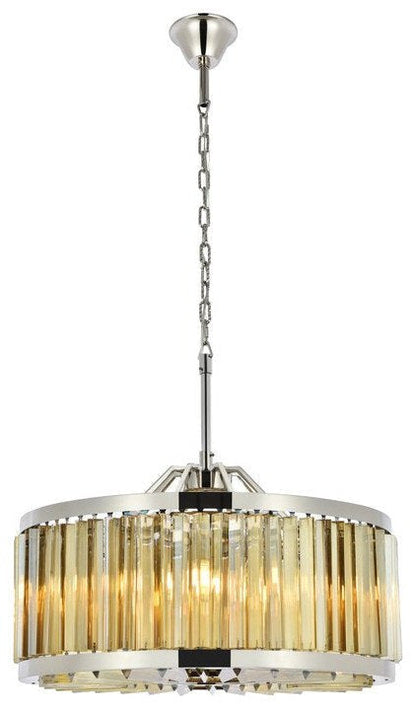 Golden Teak Royal Cut Crystal Chandelier