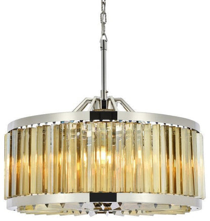 Golden Teak Royal Cut Crystal Chandelier
