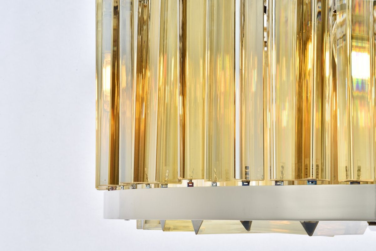 Golden Teak Royal Cut Crystal Chandelier