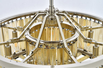 Golden Teak Royal Cut Crystal Chandelier