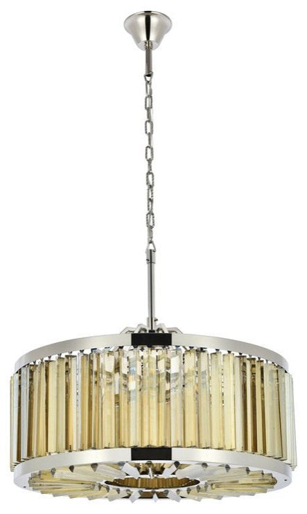 Golden Teak Royal Cut Crystal Chandelier