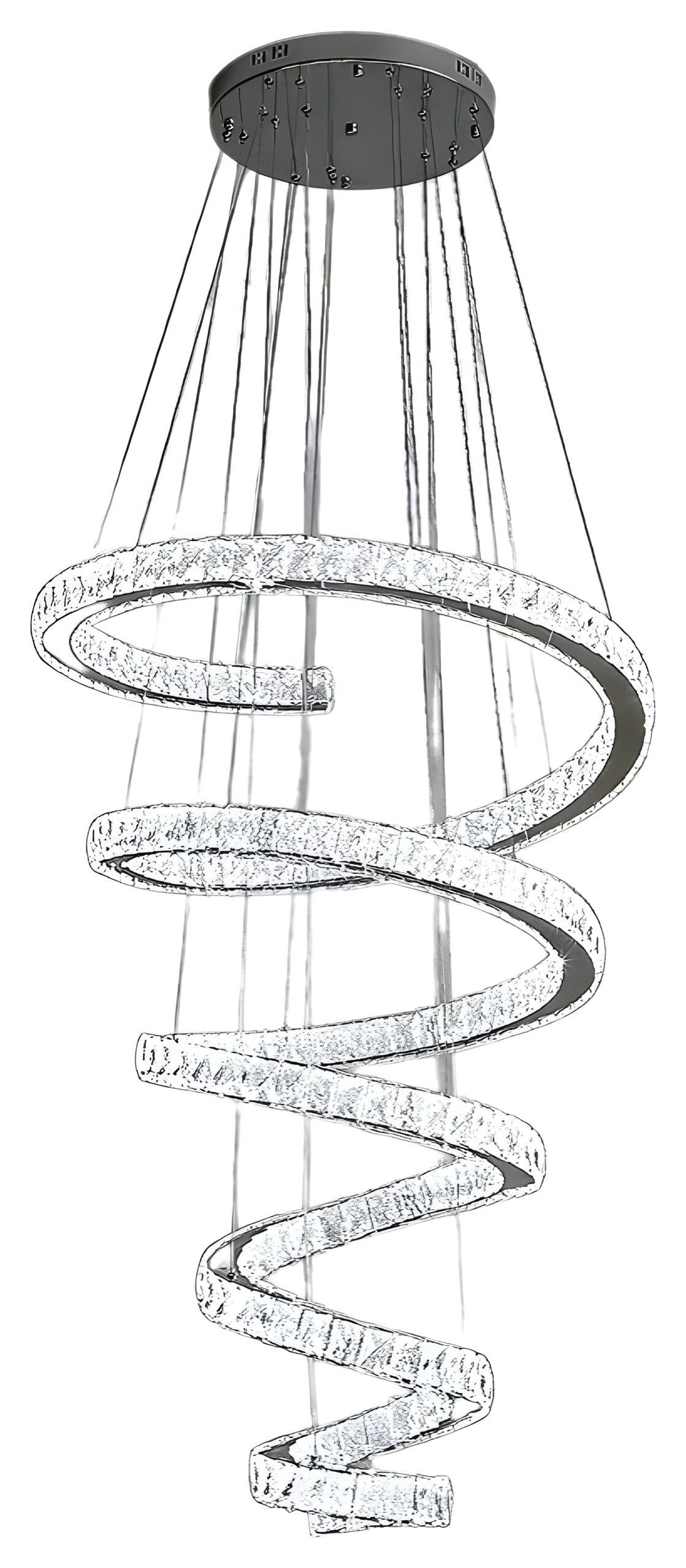 Luxe Spiral LED Column Chandelier