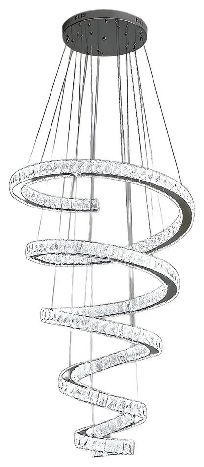 Luxe Spiral LED Column Chandelier