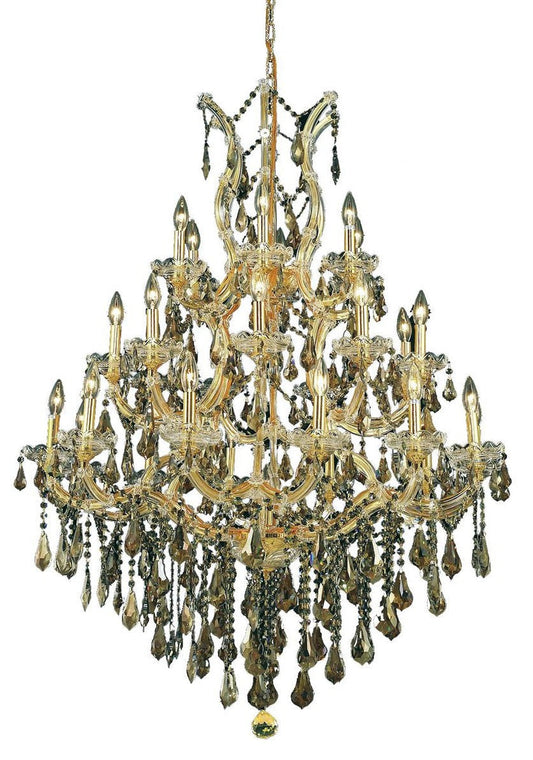 Maria Theresa 28-Light Gold Finish Crystal Chandelier