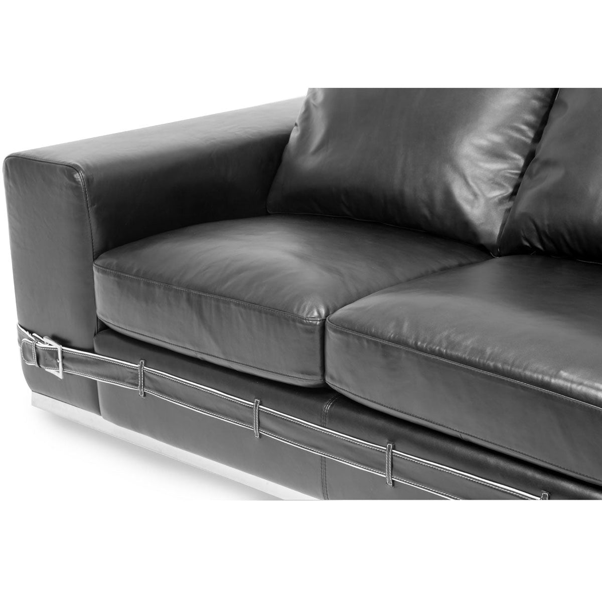 Michael Amini Mia Bella Ciras Leather Loveseat