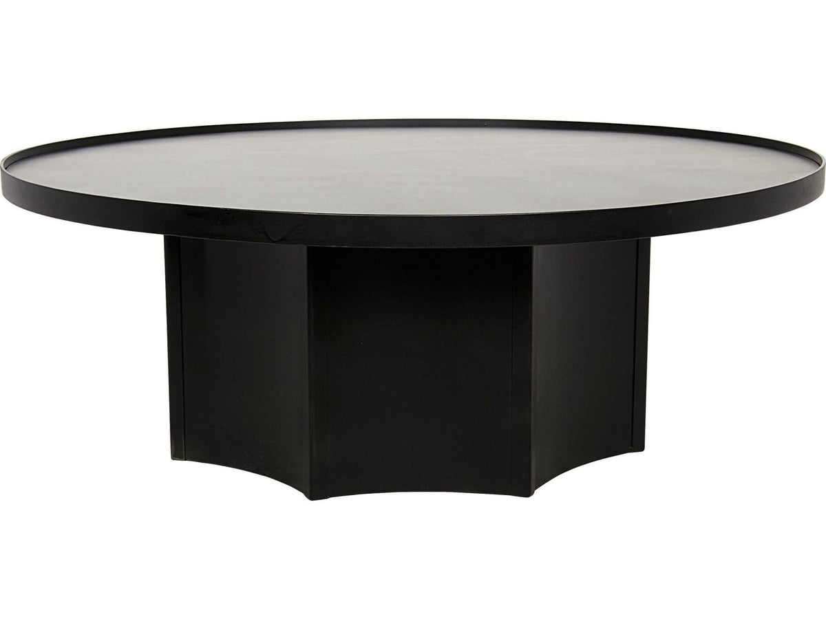 Rome Round Black Metal Coffee Table