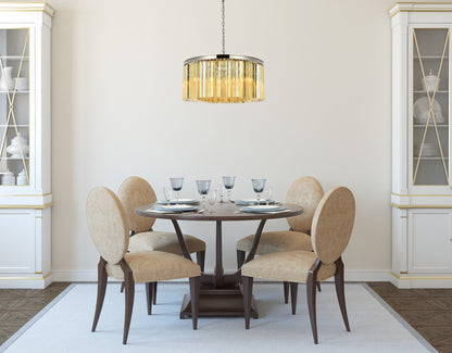 Polished Nickel Transitional Chandelier - 8 Light