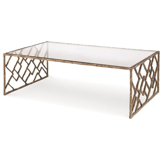 Century Furniture Grand Tour Lattice Bronze Cocktail Table DSC
