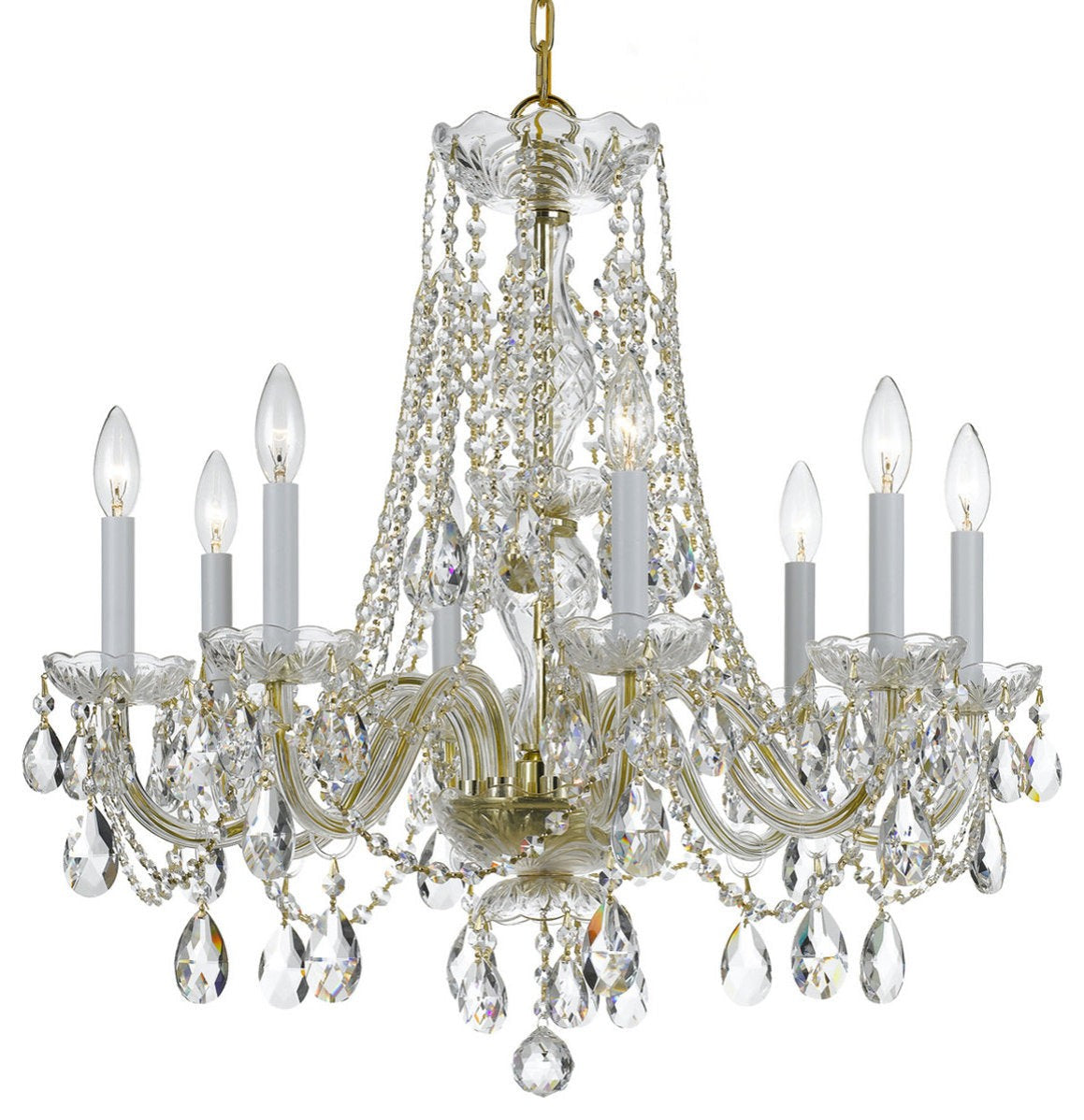 Single-Tier 8-Light Victorian Chandelier