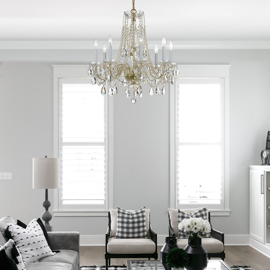 Single-Tier 8-Light Victorian Chandelier