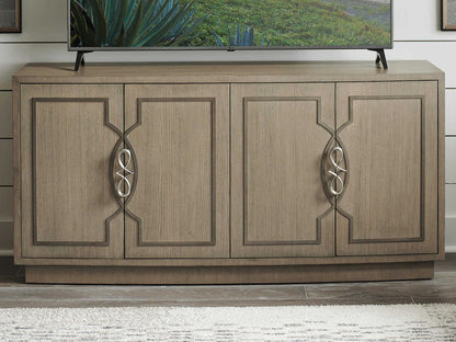 Studio Designs 62-Inch Ash Wood Media Console in Wire-Brushed Dove Gray